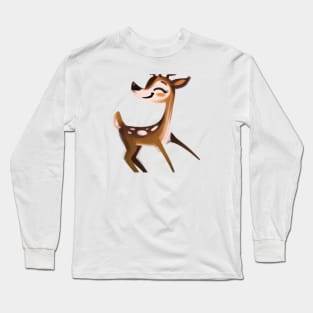 Cute Deer Drawing Long Sleeve T-Shirt